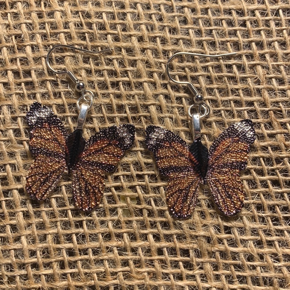 NWT Handmade Monarch Butterfly Earrings